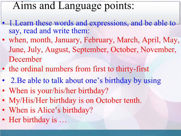Unit 8 When is your birthday period 1 Section A 1a–2d 课件.ppt_第2页
