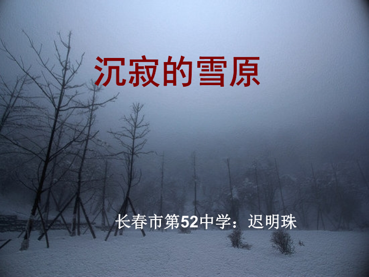 【长春版】语文八年级上册：第19课《沉寂的雪原》课件2