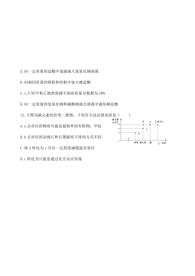2022年广东省深圳市中考化学模拟预测试题（含答案）.docx_第4页