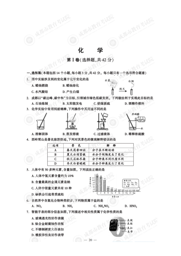 【真题】2022年四川省成都市中考化学真题试卷（PDF版含答案）.pdf_第1页