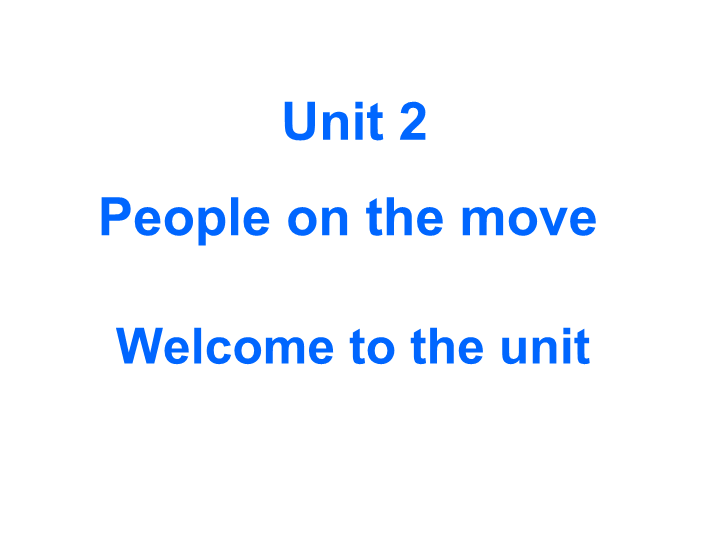 牛津译林版英语选修10《Unit2 Welcome to the unit》课件
