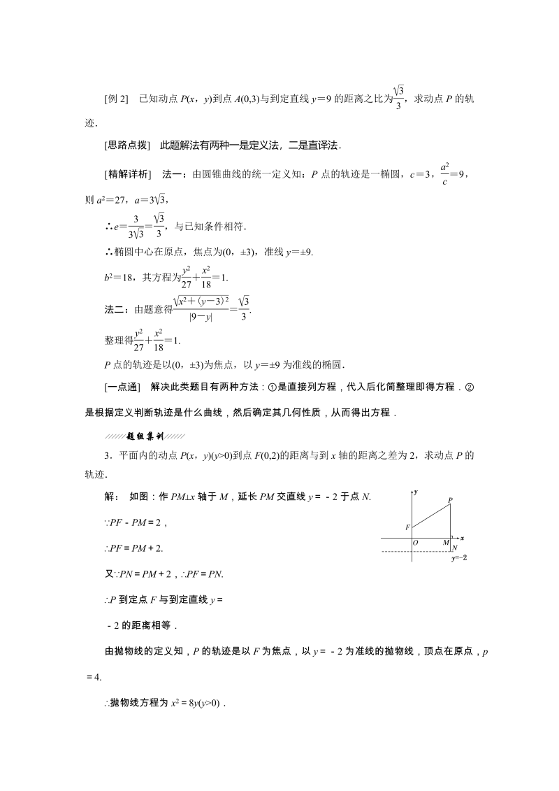 2019年苏教版高二数学选修2-1讲义：2.5 圆锥曲线的统一定义（含解析）_第4页