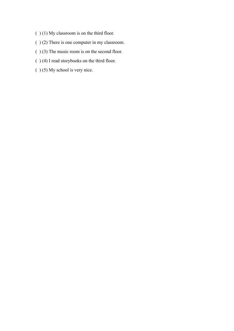 四年级英语下册  Recycle1_阶段测试卷（人教版）_第3页