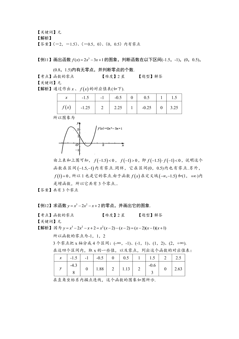 高中数学完整讲义之幂函数、零点与函数的应用.板块二.函数的零点.学生版_第4页