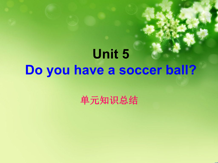 七年级Unit5 Do you have a soccer ball重难点及语法