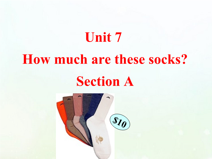 七年级英语Unit7 How much are these socks精品