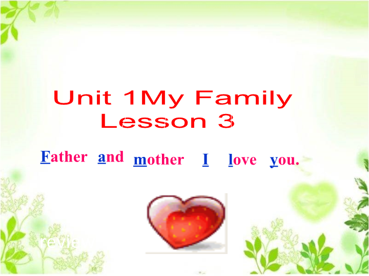 小学英语二年级上册Unit 1 My Family Lesson3 课件3