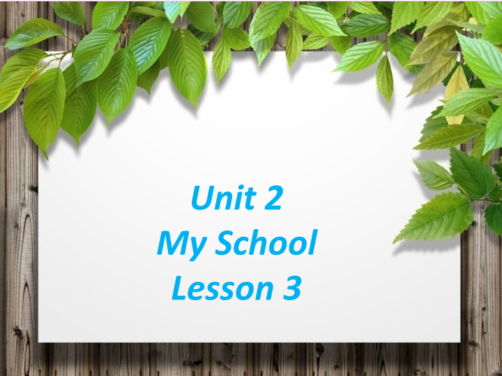 三年级英语下册Unit 2 My School Lesson 3 课件2