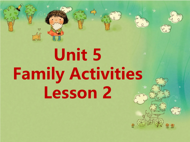 三年级英语下册Unit 5 Families Activities Lesson 2课件1