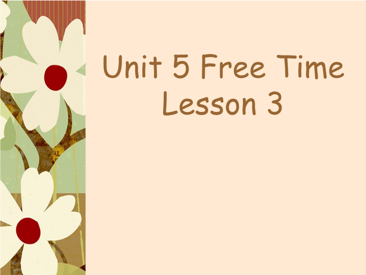 四年级英语下册 Unit 5 Free Time  Lesson3 课件2