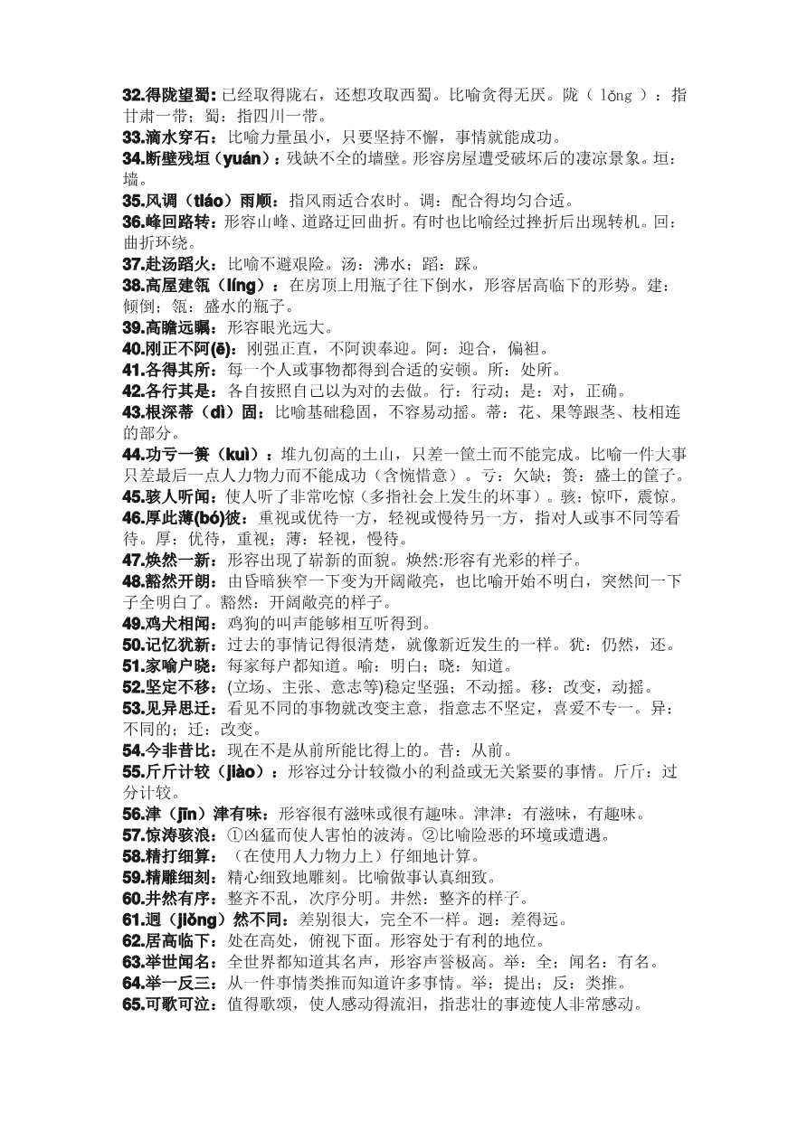 初中语文记住这200个必考成语_第2页