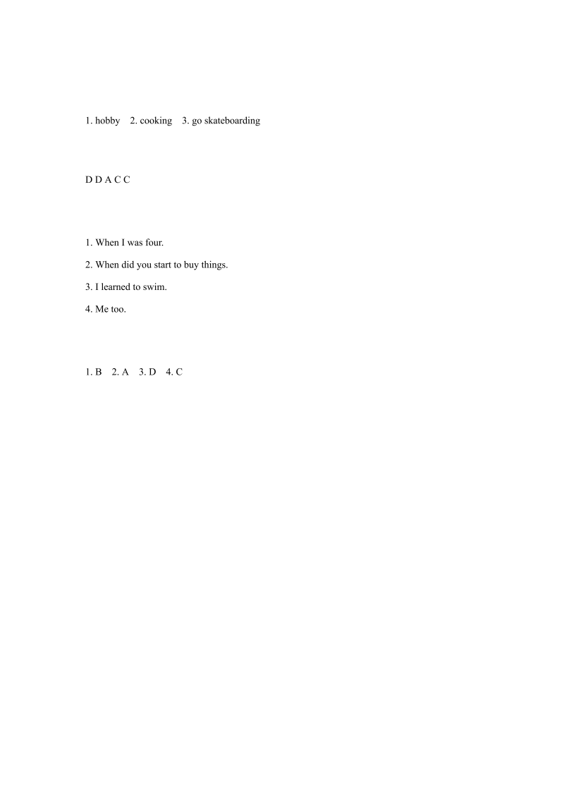 五年级英语下册 同步练习  Unit6 Lesson2 （人教)_第3页