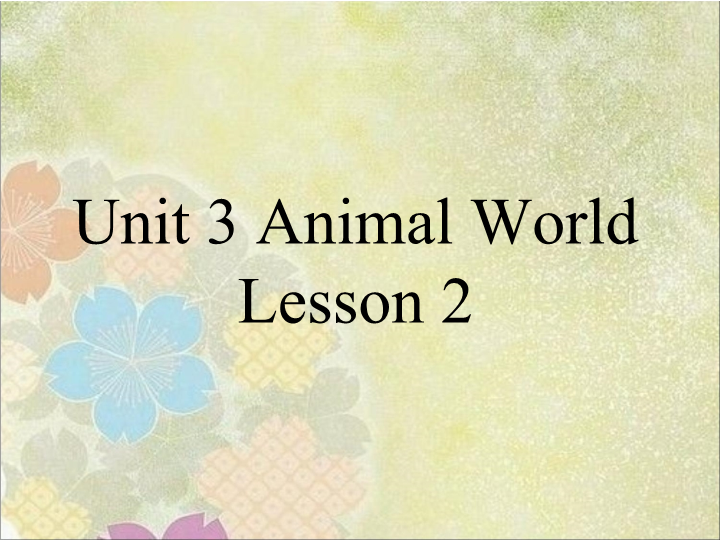 六年级英语上册  Unit3 Animal   World Lesson2 课件3