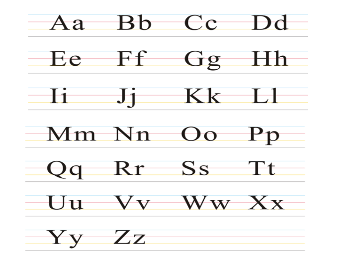 幼小衔接        37. 26个英文字母的印刷体（共3张PPT）