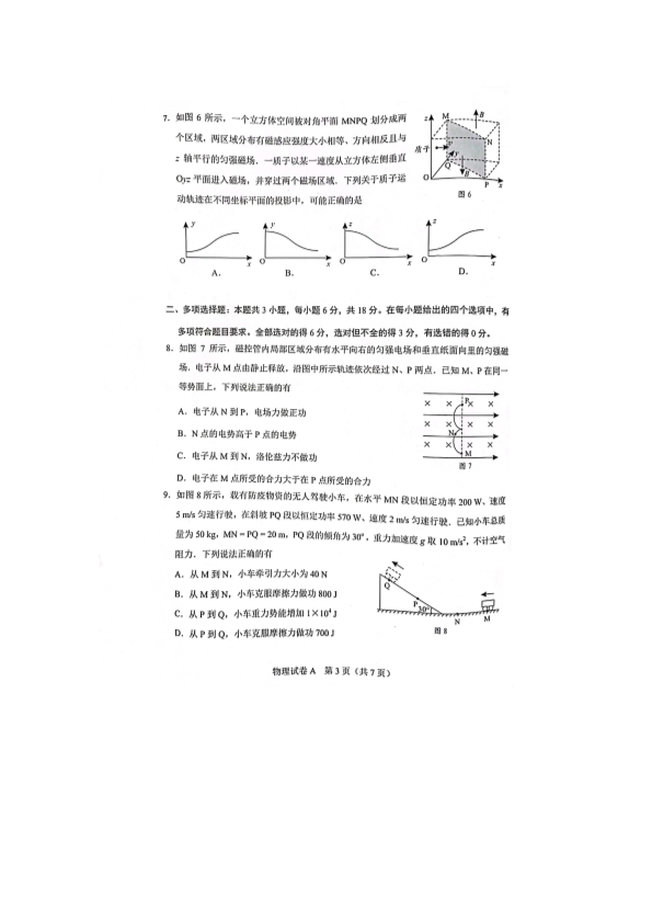 2022广东省普通高中学业水平考试物理_第3页
