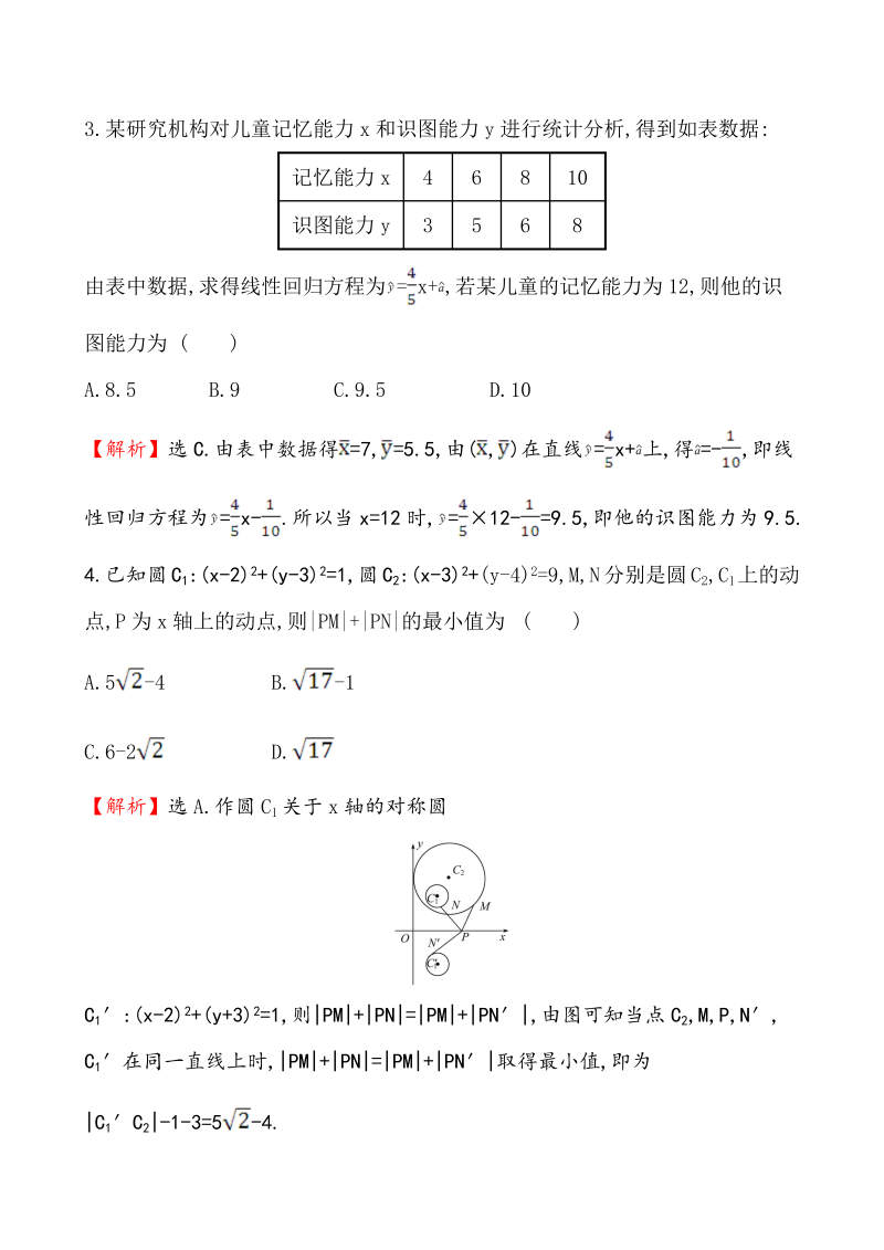 高考数学第二轮总复习小题标准练(十)_第2页