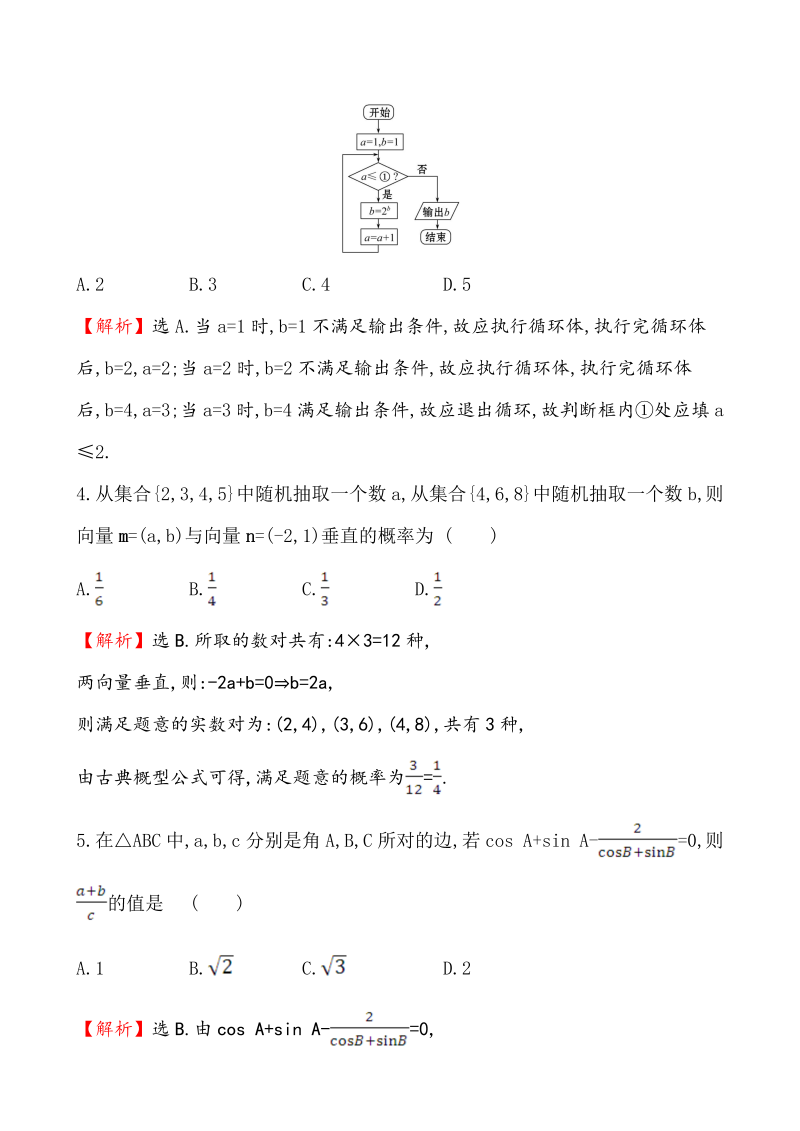 高考数学第二轮总复习小题标准练(十二)_第2页