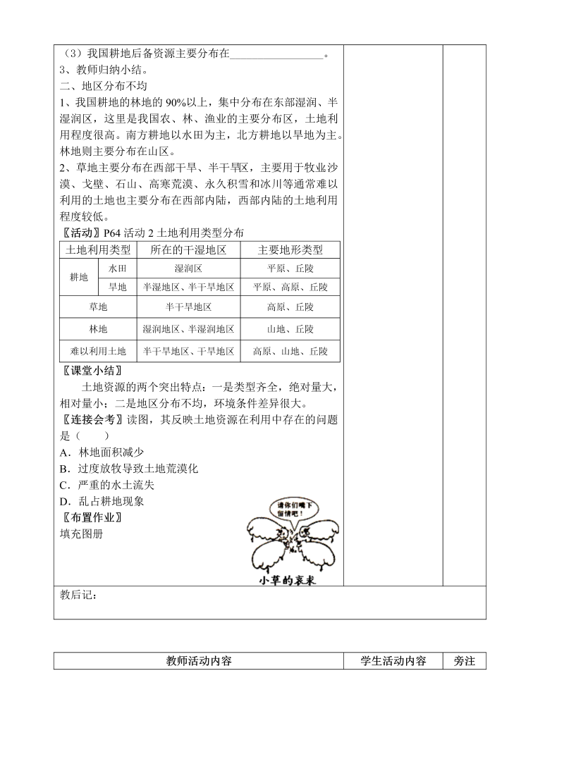 八年级地理《中国的自然资源》教案教学设计(03)_第4页