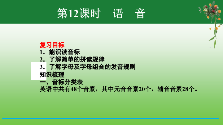 【小升初】英语总复习课件 - 2020小升初英语专题-第12课时　语　音 （含答案）  全国通用_第2页