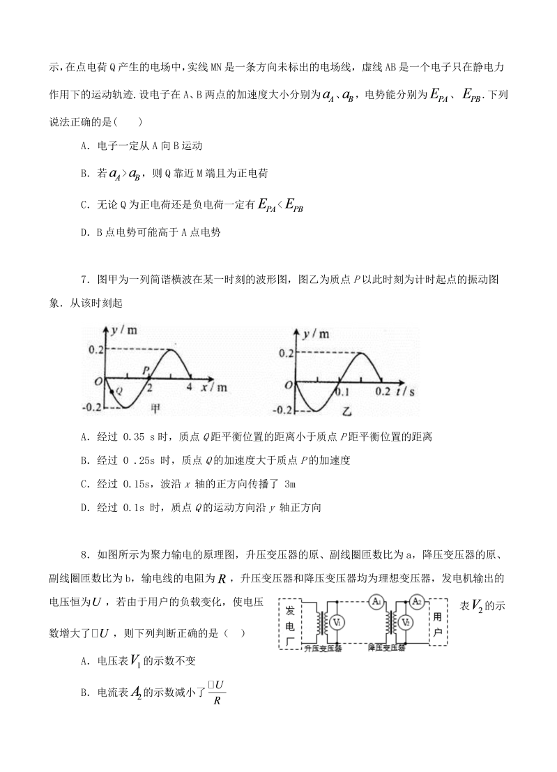 2021届天津市高考压轴卷 物理_第3页