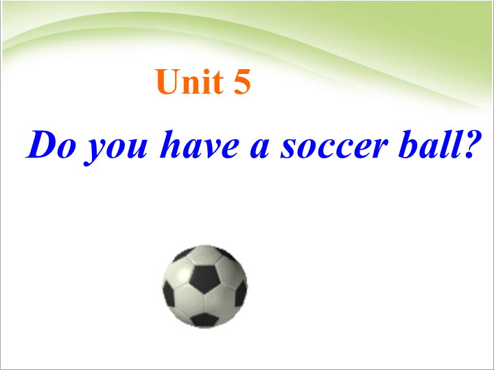 七年级英语上册Unit5 Do you have a soccer ball优质课ppt课件