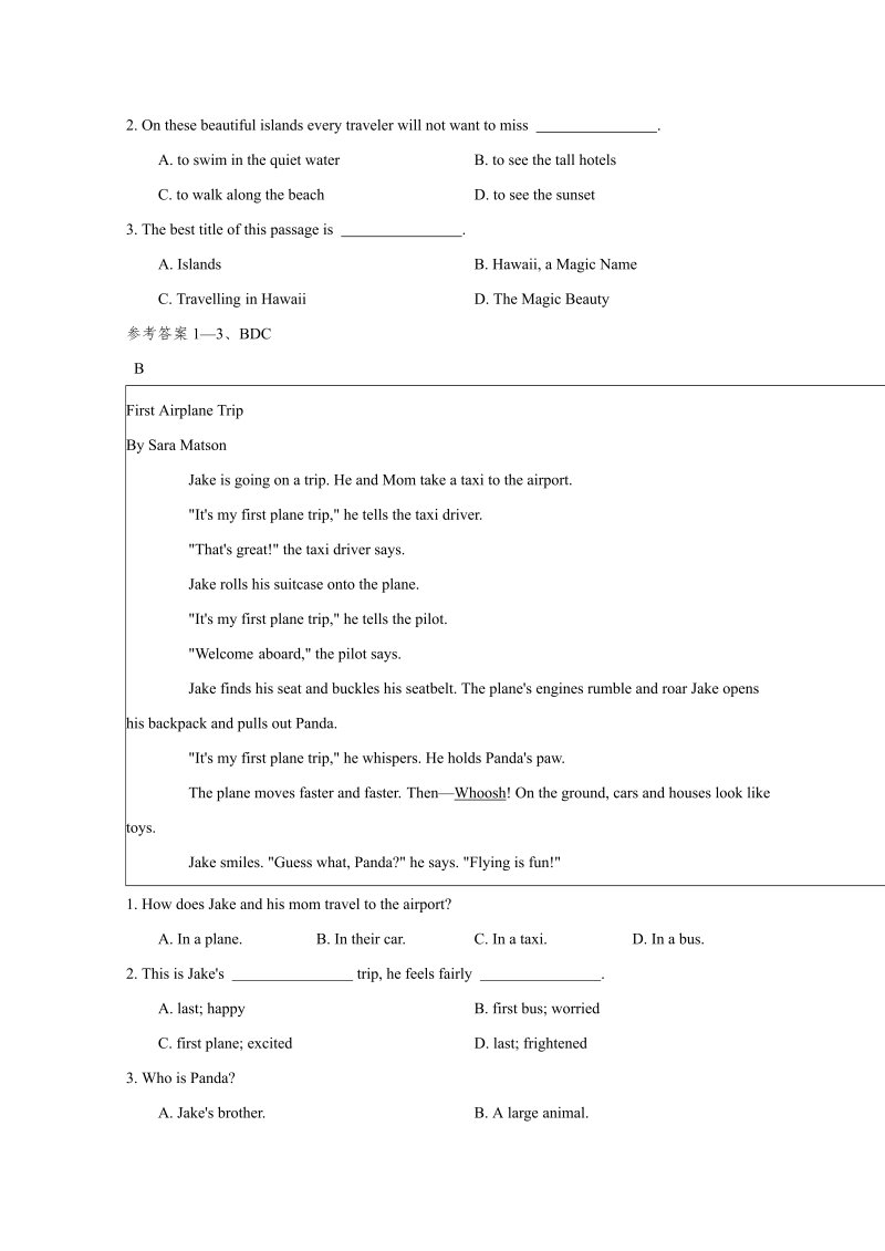 八年级英语上册Unit 1 综合习题及答案_第4页