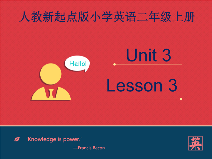 二年级英语上册   Unit 3 My Friends  Lesson3 课件（人教版一起点）_第1页