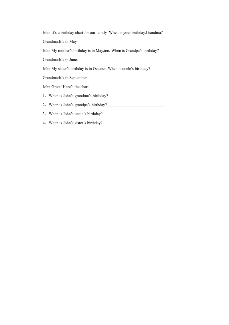 三年级英语上册  Unit6 习题 第2课时（人教版一起点）_第2页