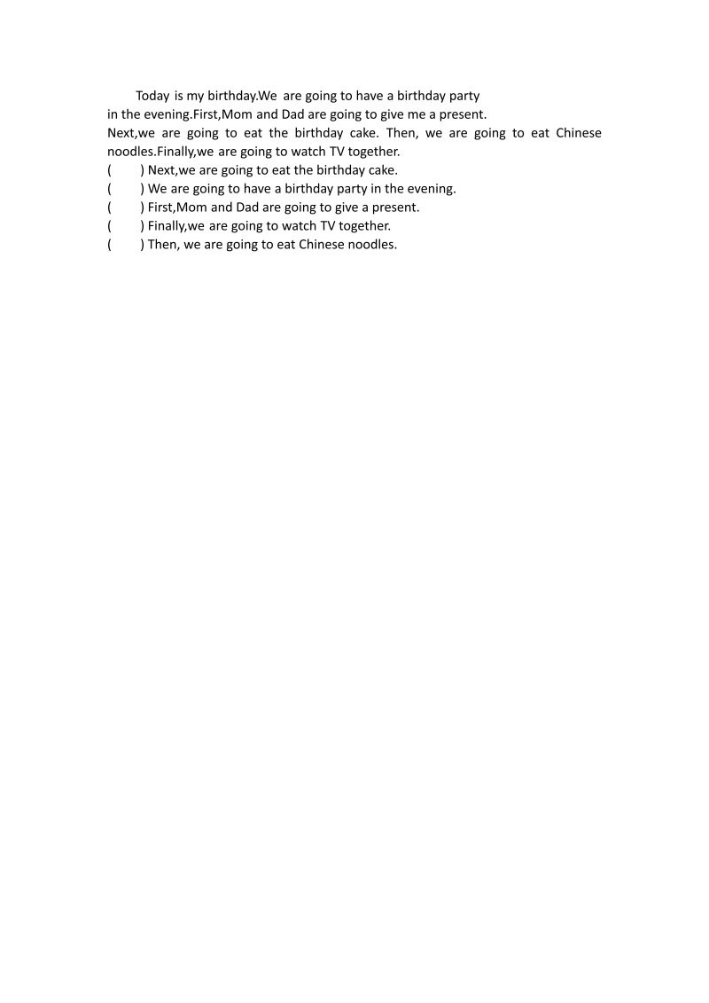 四年级英语上册  期末测试卷 (1)（人教版一起点）_第3页