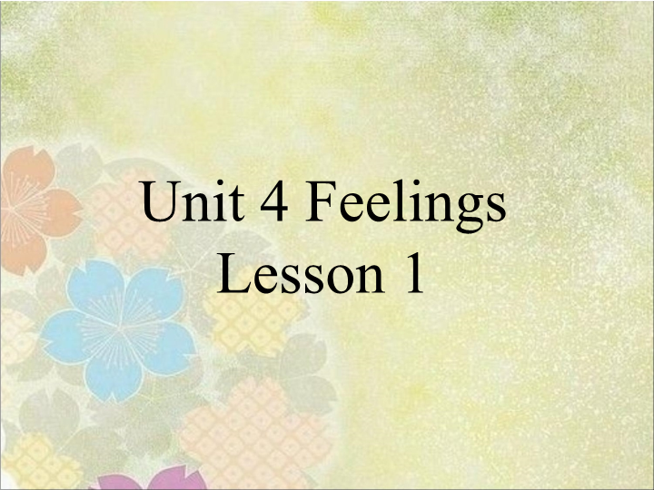 六年级英语上册   Unit4FeelingslLesson1课件3（人教版一起点）