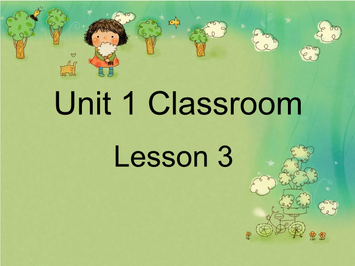 一年级英语上册  Unit 1 Classroom Lesson 3课件1（人教一起点）