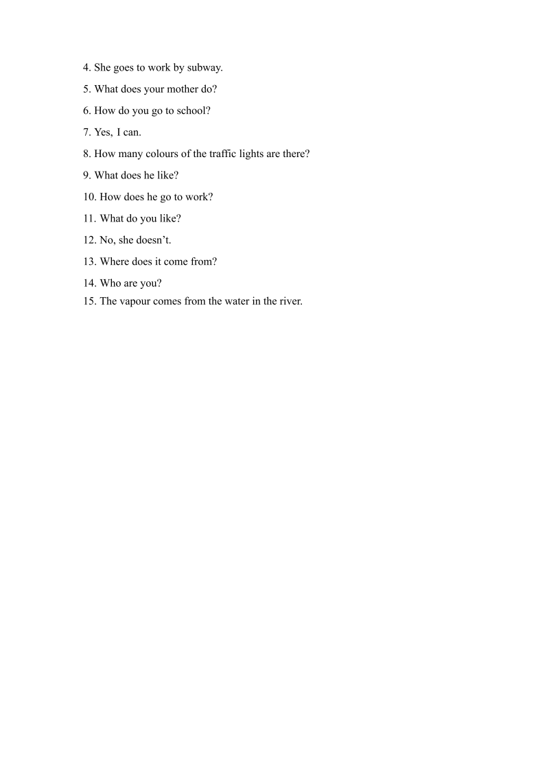 六年级英语上册  期末专项复习试题句型转换（含答案）（人教版PEP）_第4页