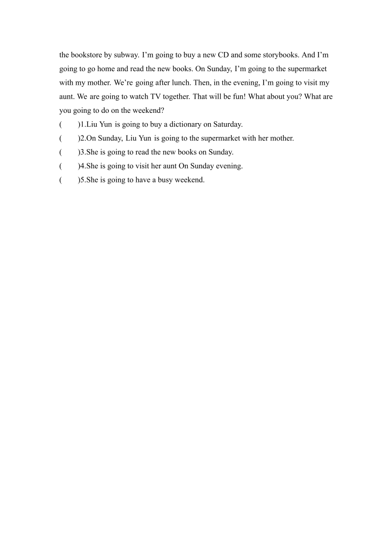 六年级英语上册  贵州省遵义市湄潭县期末教学质量检测卷（含答案）（人教版PEP）_第3页